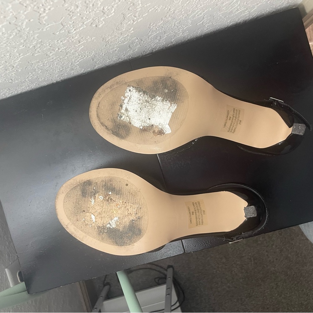 Black Steve Madden Slingback Heels - Picture 4 of 5